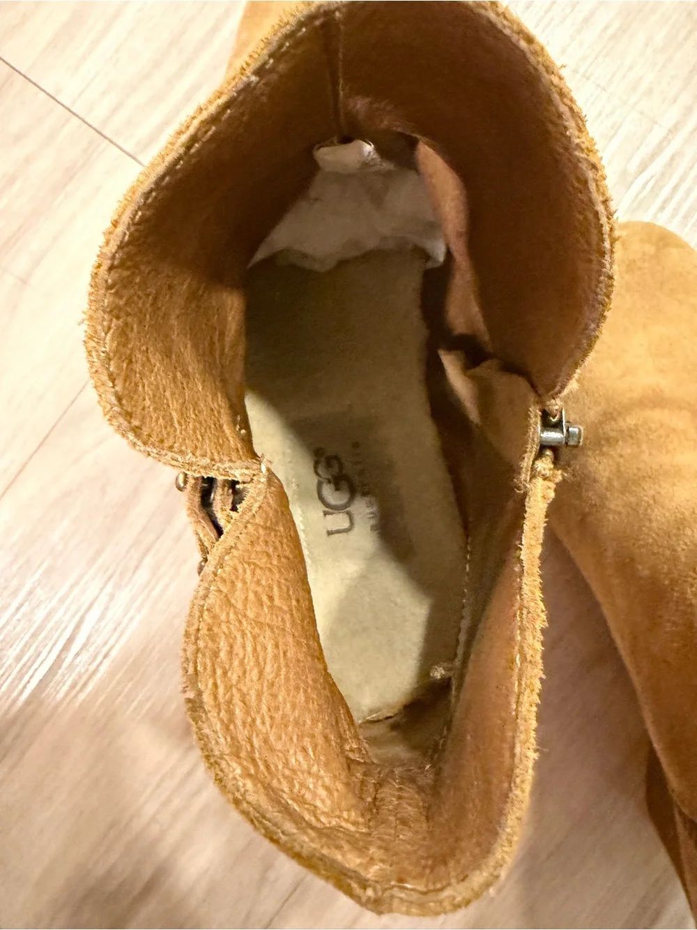 UGG Chestnut Suede Wedge Ankle Boot